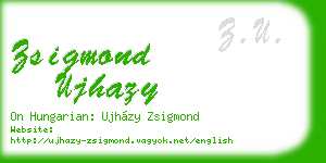 zsigmond ujhazy business card