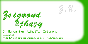 zsigmond ujhazy business card